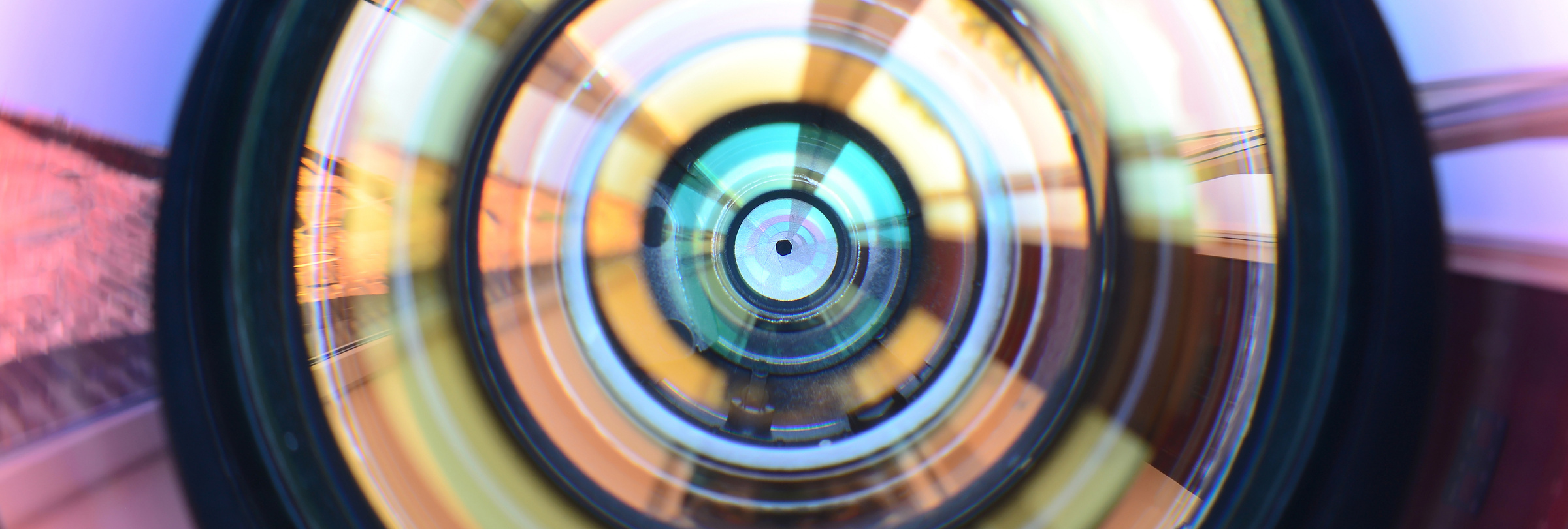 Photo Camera Lens Close up Macro View. Concept of Photographer or Camera Man Job